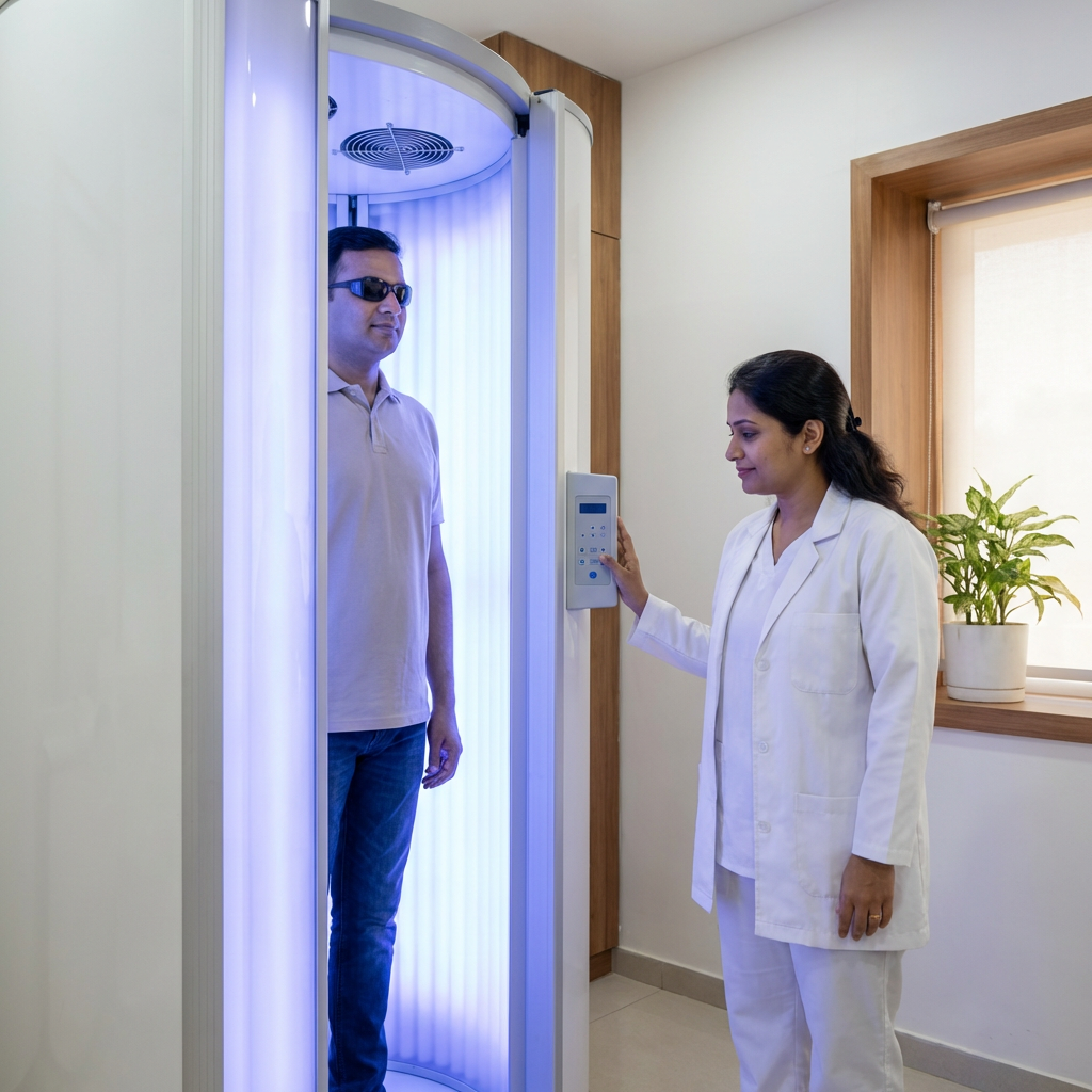 NBUVB Phototherapy for psoriasis and vitiligo